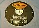 Vintage Oilzum Porcelain Gas Oil Pump Plate Service Station Ford Chevy Sign