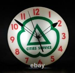 Vintage Original Cities Service Gas Station Advertising Clock Pam Company Sign