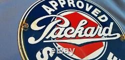 Vintage Packard Gasoline Porcelain Sign Gas Service Station Automobile Dealer Ad