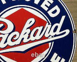 Vintage Packard Porcelain Service Sign Gas Station Pump Motor Oil Dealership
