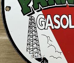 Vintage Paragon Gasoline Porcelain Sign Pump Plate Gas Station Oil Service