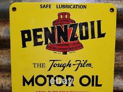 Vintage Pennzoil Porcelain Sign Truck Motor Oil Gas Station Service Pennsylvania