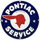 Vintage Pontiac Porcelain Dealership Sign Gas Station Service Motor Oil Auto