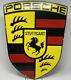 Vintage Porsche Service Porcelain Sign Gas Service Station Oil Dealership Rare