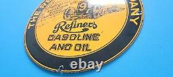 Vintage Refiners Oil Co Porcelain Gas Service Station Refinery Pump Plate Sign