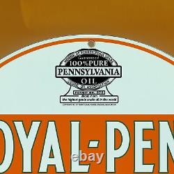 Vintage Royal 400 Product Gasoline Porcelain Gas Oil Service Station Pump Sign