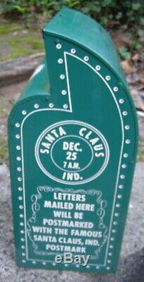 Vintage SANTA CLAUS ESSO GAS Service Station Mailbox Christmas Display Sign RARE