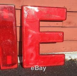 Vintage SHELL Gas & Oil Service Station Reflective Letters Sign W Original Box