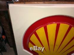 Vintage Shell Gas Service Station Light Up Sign Antique