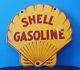 Vintage Shell Gasoline Porcelain Gas Service Station Pump Metal Ad Sign