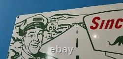 Vintage Sinclair Gasoline Porcelain Gas Route 66 Service Station Auto Road Sign