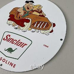 Vintage Sinclair Porcelain Gas Station Motor Oil Dino Petrol Service Pump Sign