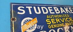 Vintage Studebaker Porcelain Gas Service Station Automobile Dealership Pump Sign