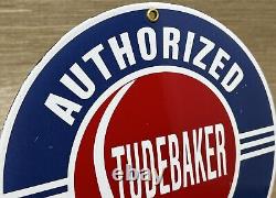 Vintage Studebaker Porcelain Service Sign Gas Station Pump Motor Oil Dealership
