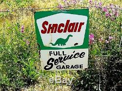 Vintage Style SINCLAIR Dino DINOSAUR Gas Station Oil Painted Full Service SIGN