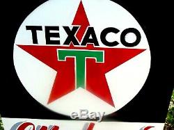 Vintage TEXACO Mechanic on Duty Gas Oil Service Station Shop Hand Painted SIGN