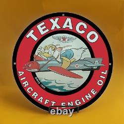 Vintage Texaco Duck Gasoline Porcelain Gas Service Station Auto Pump Plate Sign