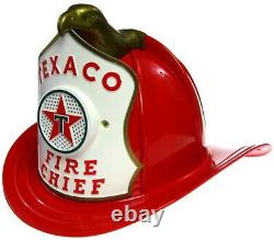 Vintage Texaco Gas Service Station Fire Chief Fireman's Helmet Hat withBox Works