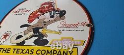 Vintage Texaco Gasoline Porcelain Chevrolet Gas Service Station Pump Plate Sign