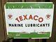 Vintage Texaco Marine Lubricant Porcelain Sign Gas Service Station Advertising
