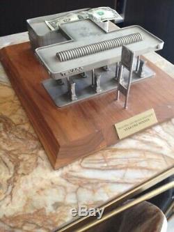 Vintage Texaco Miniature Pewter Building Gas Station Model Service Award
