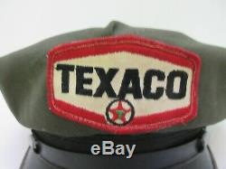 Vintage Texaco Oil Gas Service Station Attendant Hat Uniform Cap all Original
