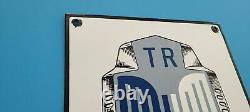 Vintage Triumph Porcelain Gas Automobile Service Station Motorcycles Pump Sign