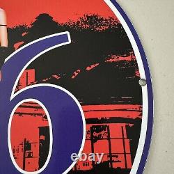 Vintage Union 76 Gasoline Porcelain Gas Oil Petroleum Service Station Pump Sign
