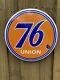 Vintage Union 76 Gasoline Porcelain Sign Dome 12 Oil Gas Station Pump Service