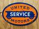 Vintage United Motors Porcelain Sign Gas Station Oil Garage Service British Uk