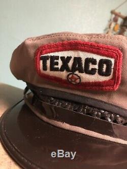 Vtg Texaco Oil Gas Service Station Attendant Hat Uniform Cap Unitog Kant-Krack