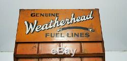 Weatherhead Fuel lines Vintage Store Display Case Autmobile Gas Service Station