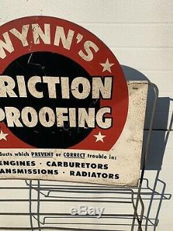 Wynns Friction Proofing Rack Display Sign Gas Oil Garage Service Station Parts