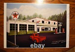 1950 Années 1960 Denneys Texaco Service Gas Station Jefferson Nc Limited Art Print