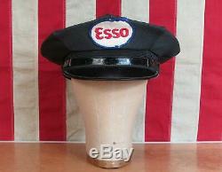 1950 Vintage Esso Service Station Attendant Chapeau Uniforme Laine Essence
