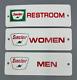 3 Étiquettes De Station-service Sinclair Restroom Gaz & Pétrole Publicité Vintage