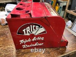 50's 60's Vintage Trico Wiper Blade Display Cabinet Gas Station Cart