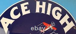 Affiche Vintage Ace High pour station-service de carburant pour avion à essence