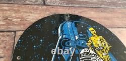 Affiche publicitaire en porcelaine métallique Vintage Star Wars Darth Vader Service Station Gas Pump en français