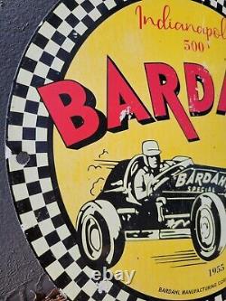 Ancienne Enseigne De Porcelaine Bardahl Sport Speed Racing Motor Gas Station Service