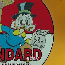 Ancienne Essence Standard Porcelaine Walt Disney Old Duck Service Station Sign
