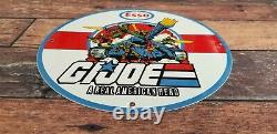 Ancienne Esso Eso Essence Porcelaine Gi Joe American Soldier Gas Station Sign