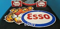 Ancienne Esso Essence Porcelaine Tiger Station De Service Auto Essence Panneaux De Portes