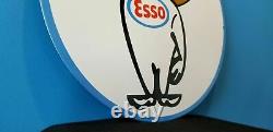 Ancienne Esso Esso Essence Porcelaine 16 Oil Drop Garçon Station De Service De Gaz Panneau De Pompe