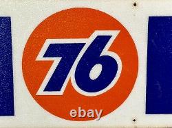 Ancienne Nos 6' Union 76 Fiberglass Gas & Oil Service Station Sign Orange & Blue