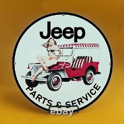 Ancienne Voiture Jeep Essence Station De Service D'essence De Porcelaine Plaque De Pompe Automatique
