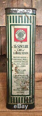 Au Début Vintage 1 Gal Sinclair Opaline Huile Moteur Oiler Tin Can Service Station Gaz