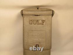 Boîte aux lettres en métal de la station-service GULF OIL Vintage des années 1950 fabriquée aux États-Unis