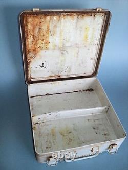 Boîte de premiers secours en métal pour station-service CONOCO Gas Oil Vintage