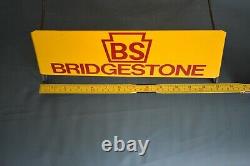 Bridgestone Vintage Tire Display Rack Stand Gas Station Service Détaillant Jaune